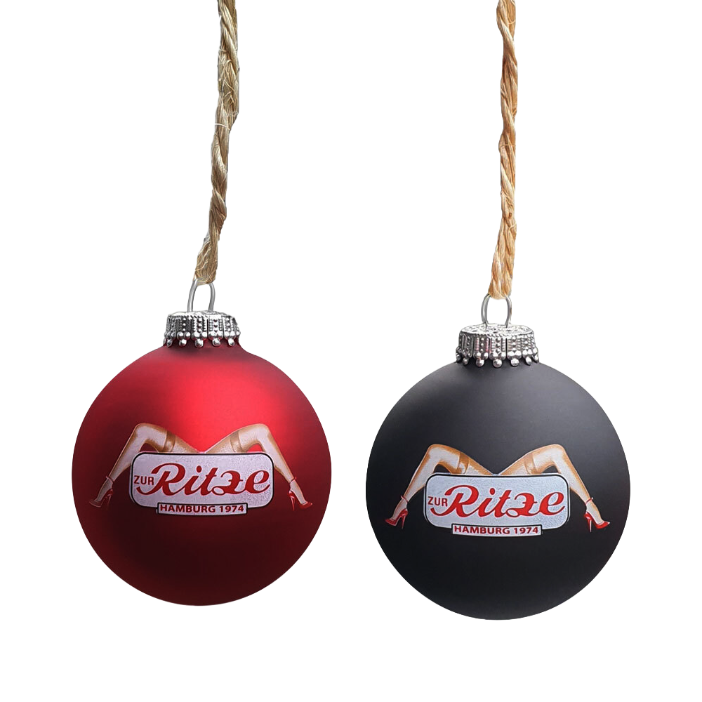 'Zur Ritze' Weihnachtskugeln 2er Set