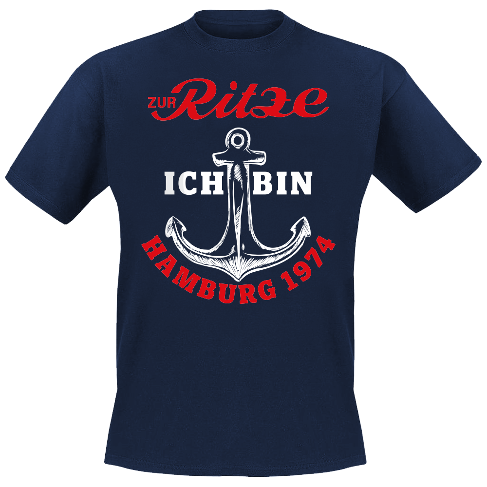 'Ich bin Hamburg' Unisex T-Shirt navy blau